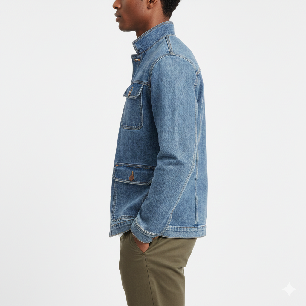 Heritage Blue Utility Denim Jacket - Image 2