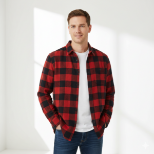 Rustic Red Check Casual Shirt