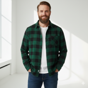 Forest Green Check Casual Shirt