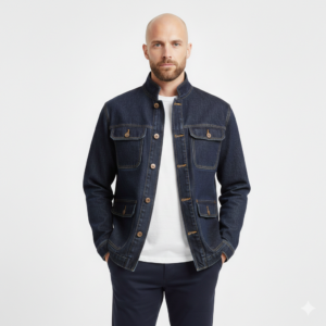 Indigo Forge Utility Denim Jacket