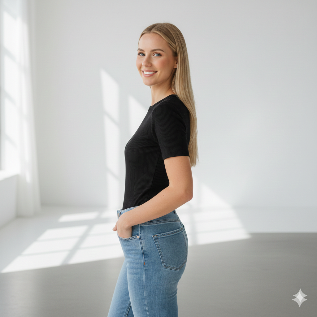 Contour Ribbed Fitted Top - Image 2