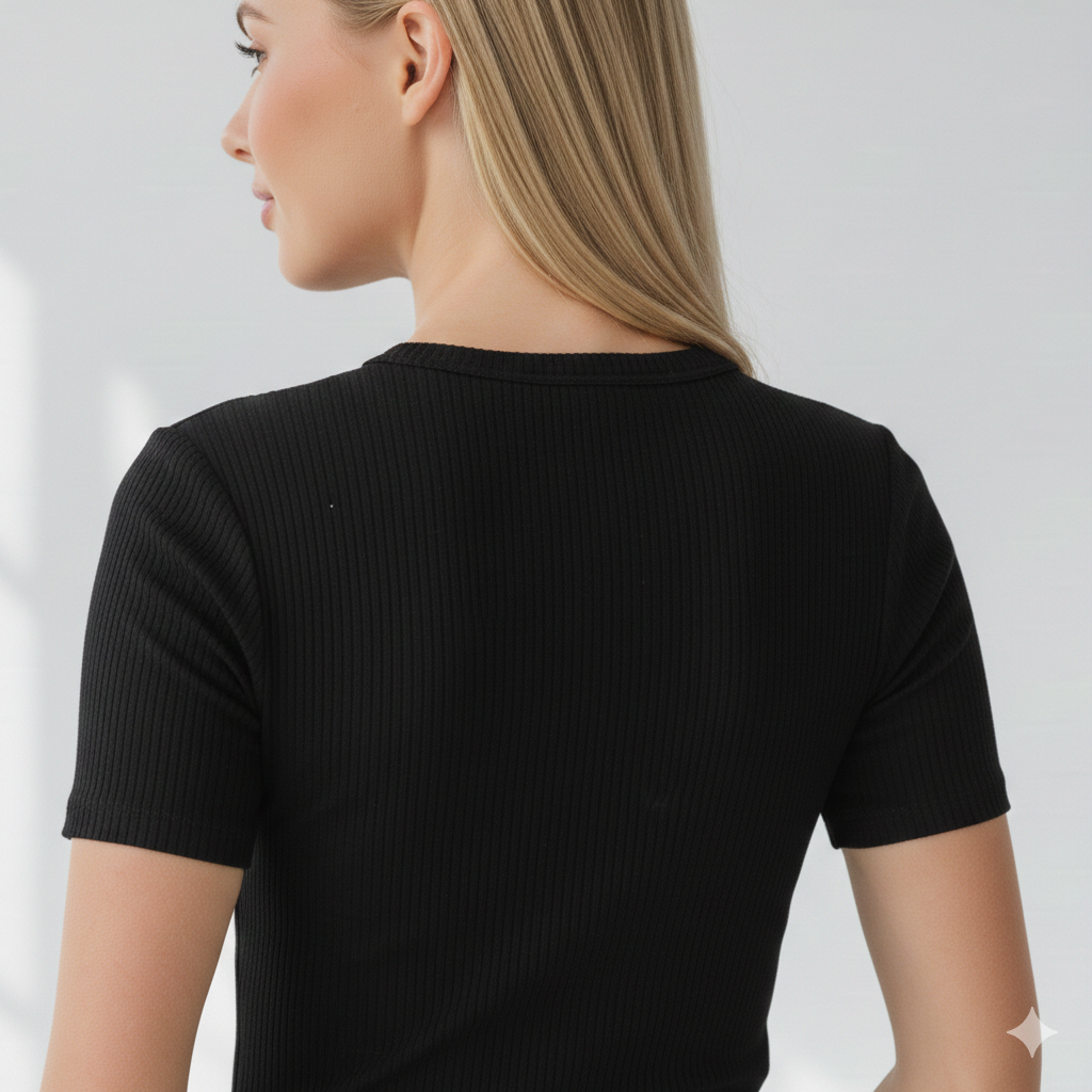 Contour Ribbed Fitted Top - Image 4