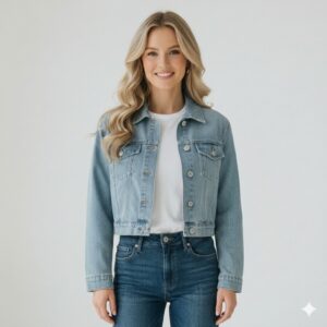 Chic Cropped Denim Jacket