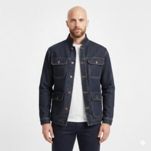 Indigo Forge Utility Denim Jacket
